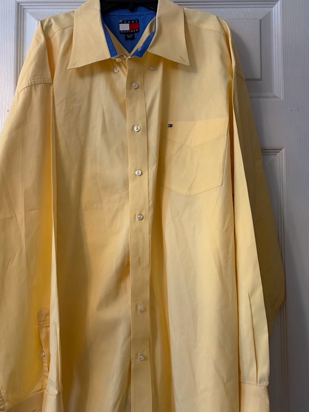 Tommy Hilfiger Men’s Light Yellow Long-Sleeve Dress Shirt